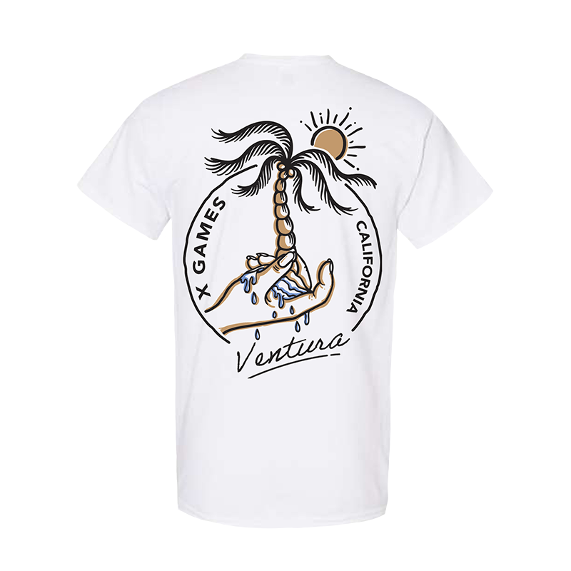 WHITE PALM TREE T-SHIRT