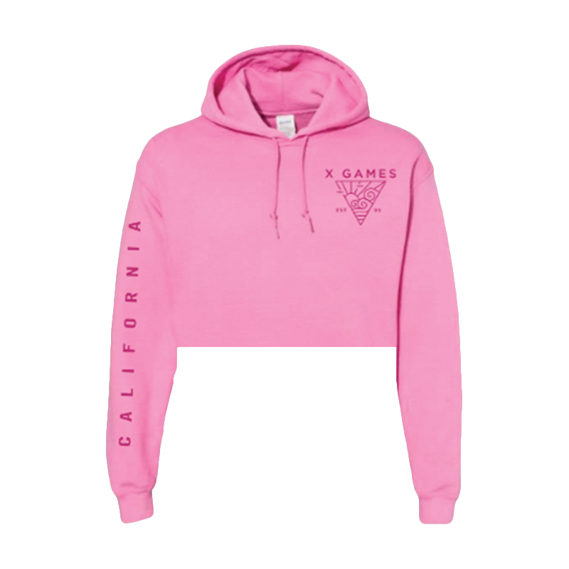 PINK CROPPED HOODIE