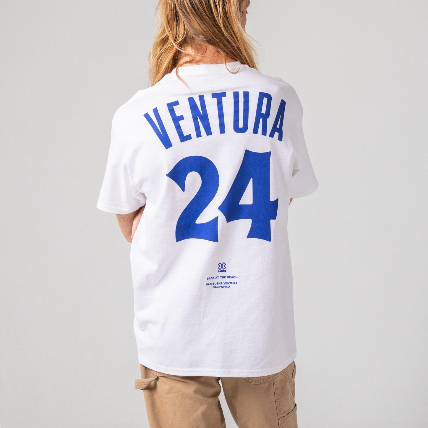 VENTURA WHITE/BLUE TEE