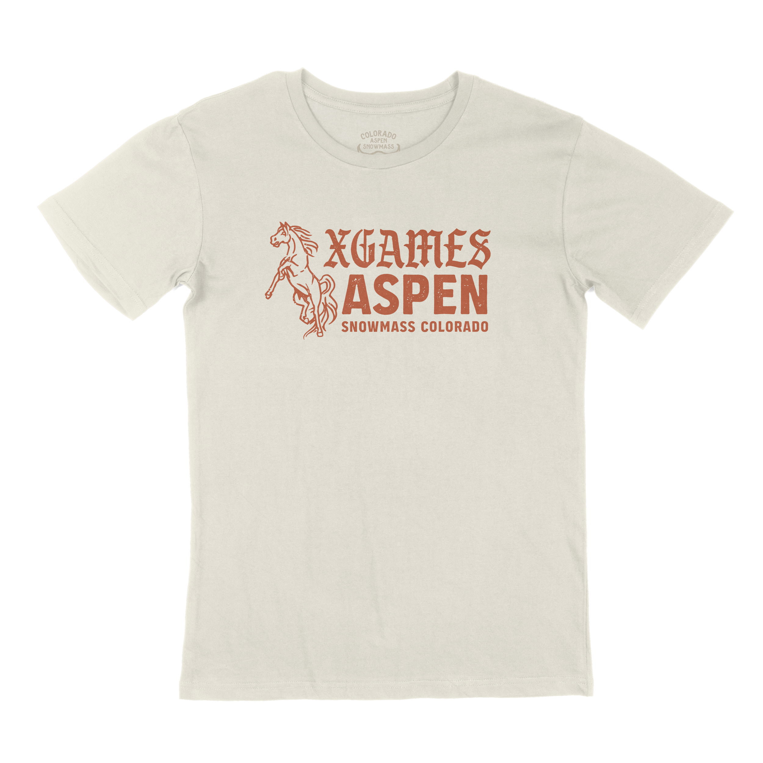 Aspen 2025 Horse Logo Tee - Cream